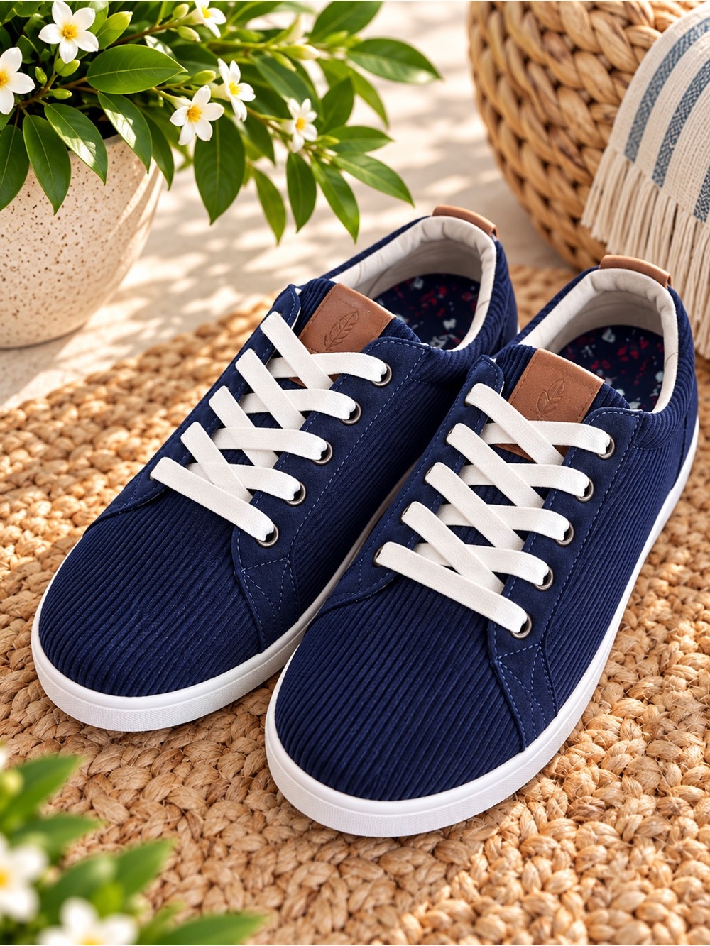 Revitalign Avalon Navy Corduroy Sneakers Women’s Size 9 old money coastal #82